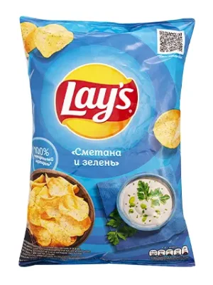Чипсы "Lay's" 140г Сметана и Зелень