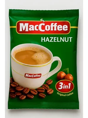 Кофе MacCoffee растворимый с ароматом лесной орех 3в1 м/у 18г