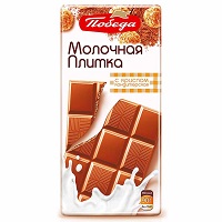 Сладкая Плитка Молочная 90 гр Победа