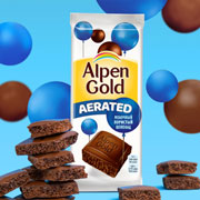 Шоколад Alpen Gold Молочный пористый 80гр м/у
